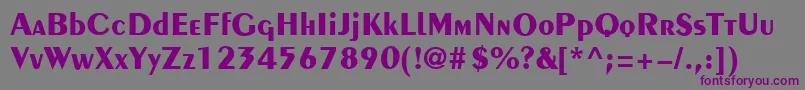 Шрифт Pingv – фиолетовые шрифты на сером фоне
