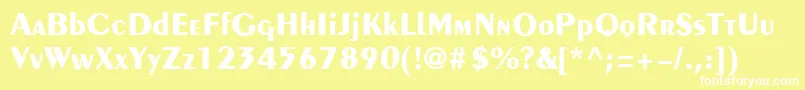 フォントPingv – 黄色い背景に白い文字