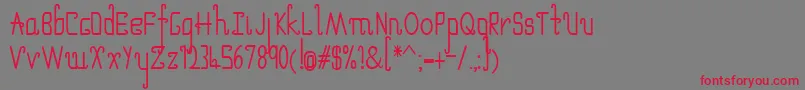 UmbrellaBold-Schriftart – Rote Schriften auf grauem Hintergrund