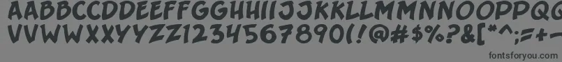 フォントSergeantSixpack – 黒い文字の灰色の背景