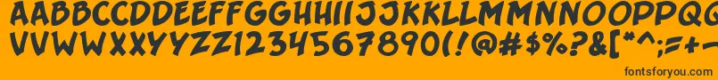 SergeantSixpack-Schriftart – Schwarze Schriften auf orangefarbenem Hintergrund