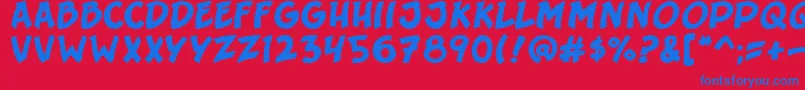 SergeantSixpack Font – Blue Fonts on Red Background