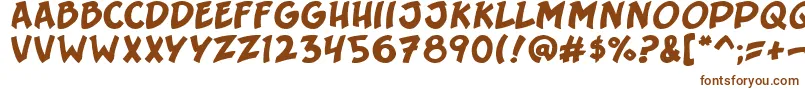 SergeantSixpack-fontti – ruskeat fontit valkoisella taustalla