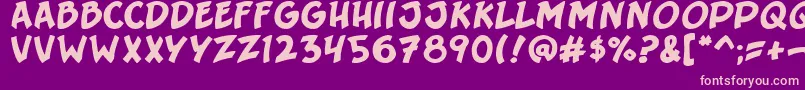 SergeantSixpack Font – Pink Fonts on Purple Background