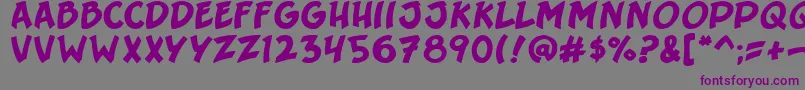 フォントSergeantSixpack – 紫色のフォント、灰色の背景
