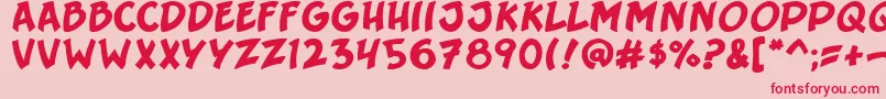 フォントSergeantSixpack – ピンクの背景に赤い文字