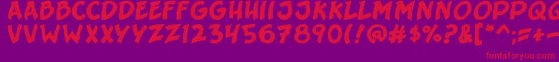 SergeantSixpack Font – Red Fonts on Purple Background
