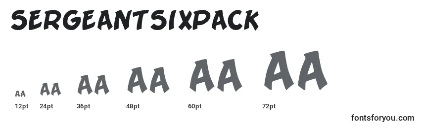 Размеры шрифта SergeantSixpack
