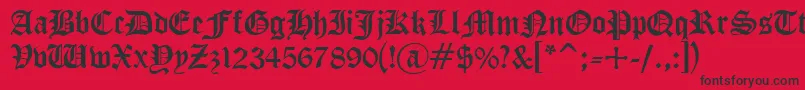 Шрифт Cyrillic ffy – чёрные шрифты на красном фоне