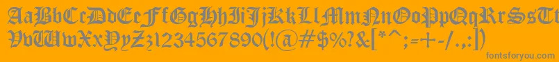 フォントCyrillic ffy – オレンジの背景に灰色の文字