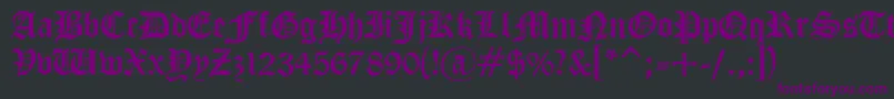 Cyrillic ffy Font – Purple Fonts on Black Background