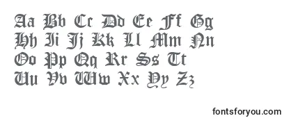 Überblick über die Schriftart Cyrillic ffy