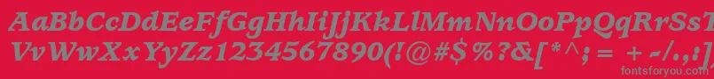fuente ExpositionBlackSsiBlackItalic – Fuentes Grises Sobre Fondo Rojo