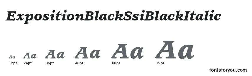 ExpositionBlackSsiBlackItalic Font Sizes