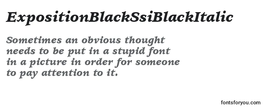 ExpositionBlackSsiBlackItalic フォントのレビュー