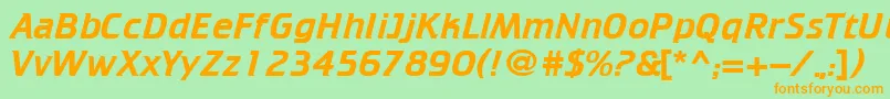 Cricket110 Font – Orange Fonts on Green Background