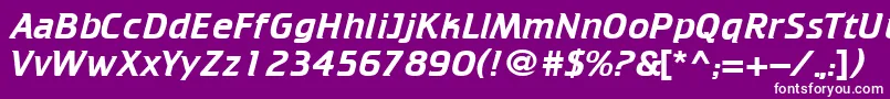 フォントCricket110 – 紫の背景に白い文字