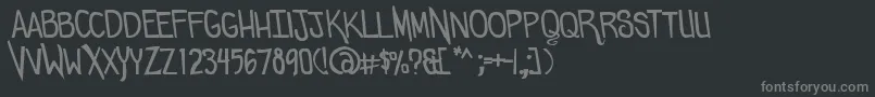 Comicdouche Font – Gray Fonts on Black Background