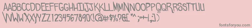 Comicdouche Font – Gray Fonts on Pink Background