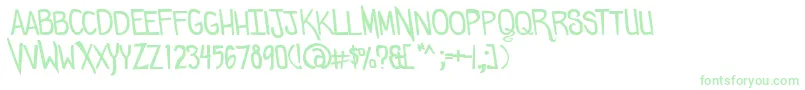 Comicdouche Font – Green Fonts on White Background