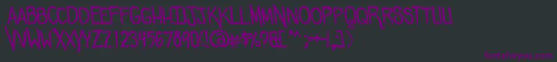 Comicdouche Font – Purple Fonts on Black Background
