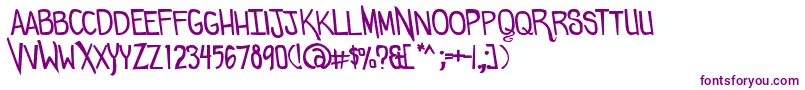 Comicdouche Font – Purple Fonts on White Background