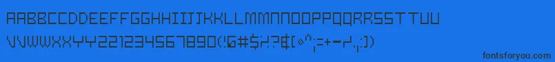 Samsl Font – Black Fonts on Blue Background