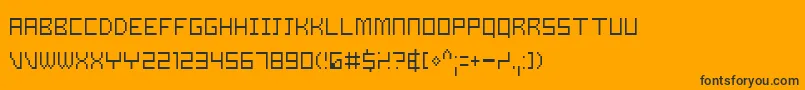 Samsl Font – Black Fonts on Orange Background