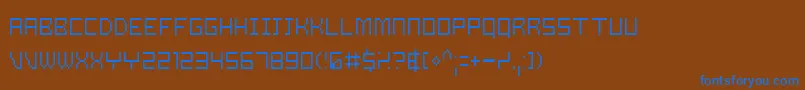 Samsl Font – Blue Fonts on Brown Background