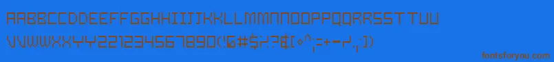 Samsl Font – Brown Fonts on Blue Background