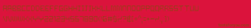 Samsl-Schriftart – Braune Schriften auf rotem Hintergrund
