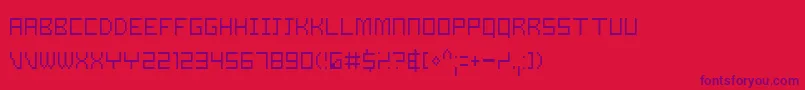 Samsl Font – Purple Fonts on Red Background