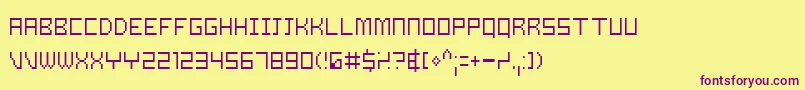 Samsl Font – Purple Fonts on Yellow Background