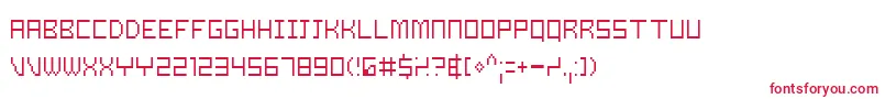 フォントSamsl – 白い背景に赤い文字