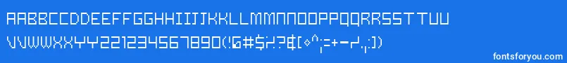 フォントSamsl – 青い背景に白い文字