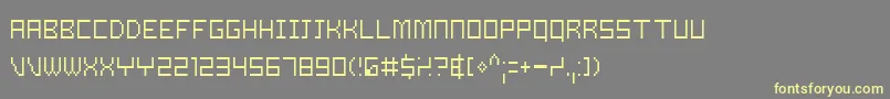フォントSamsl – 黄色のフォント、灰色の背景
