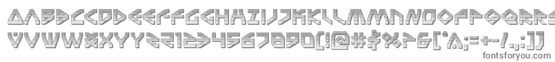 Terrafirmachrome-fontti – harmaat kirjasimet valkoisella taustalla