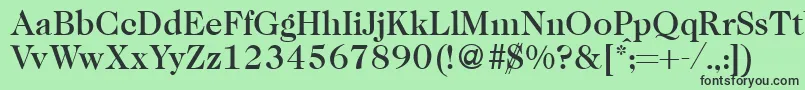 Caslon335mediumRegular-fontti – mustat fontit vihreällä taustalla