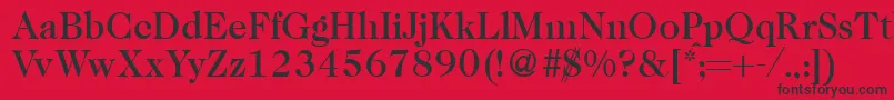 fuente Caslon335mediumRegular – Fuentes Negras Sobre Fondo Rojo