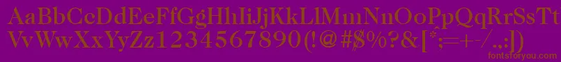 Caslon335mediumRegular Font – Brown Fonts on Purple Background