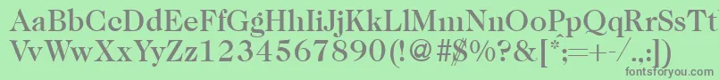 Шрифт Caslon335mediumRegular – серые шрифты на зелёном фоне