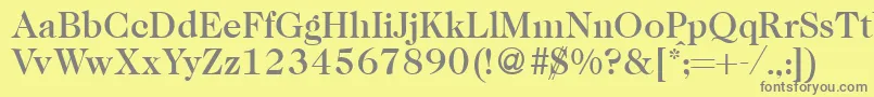 Шрифт Caslon335mediumRegular – серые шрифты на жёлтом фоне