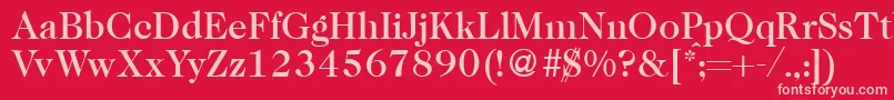 fuente Caslon335mediumRegular – Fuentes Rosadas Sobre Fondo Rojo