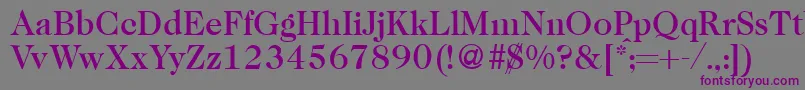 Caslon335mediumRegular-Schriftart – Violette Schriften auf grauem Hintergrund