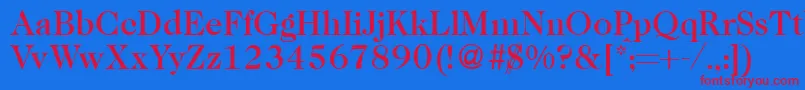 Шрифт Caslon335mediumRegular – красные шрифты на синем фоне