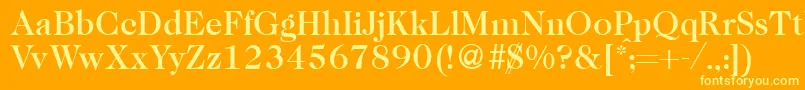 Caslon335mediumRegular Font – Yellow Fonts on Orange Background