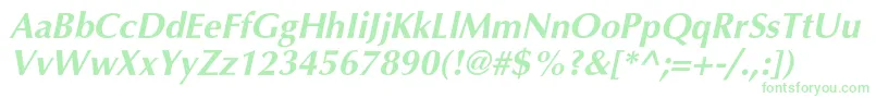 AgopushrcBolditalic Font – Green Fonts on White Background