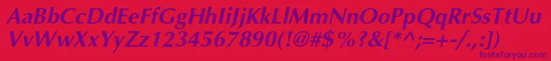 AgopushrcBolditalic Font – Purple Fonts on Red Background