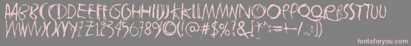 Tasapainoaisti Font – Pink Fonts on Gray Background