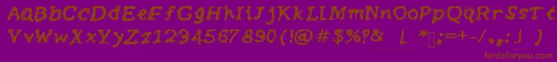 Brushy-fontti – ruskeat fontit violetilla taustalla